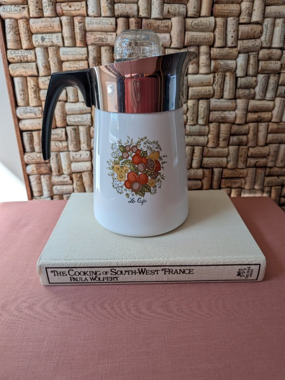 CorningWare Spice of Life Le Café P‑146 Percolator Coffee Pot with Basket & Lid - Picture 2 of 15